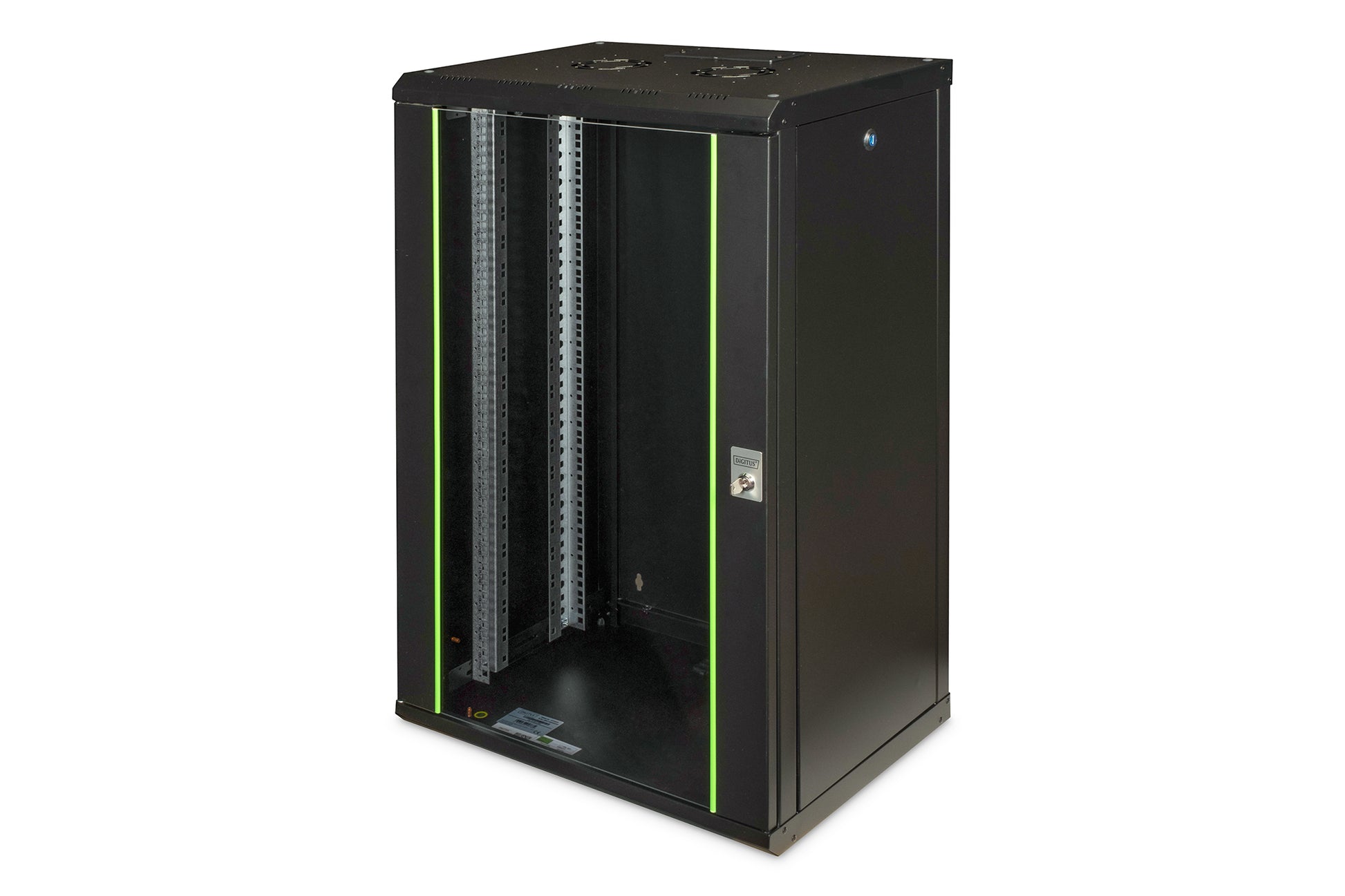 Digitus Unique – 19" Wandverteiler 20U, IP20, abschliessbar, 600 × 450 × 998 mm, schwarz