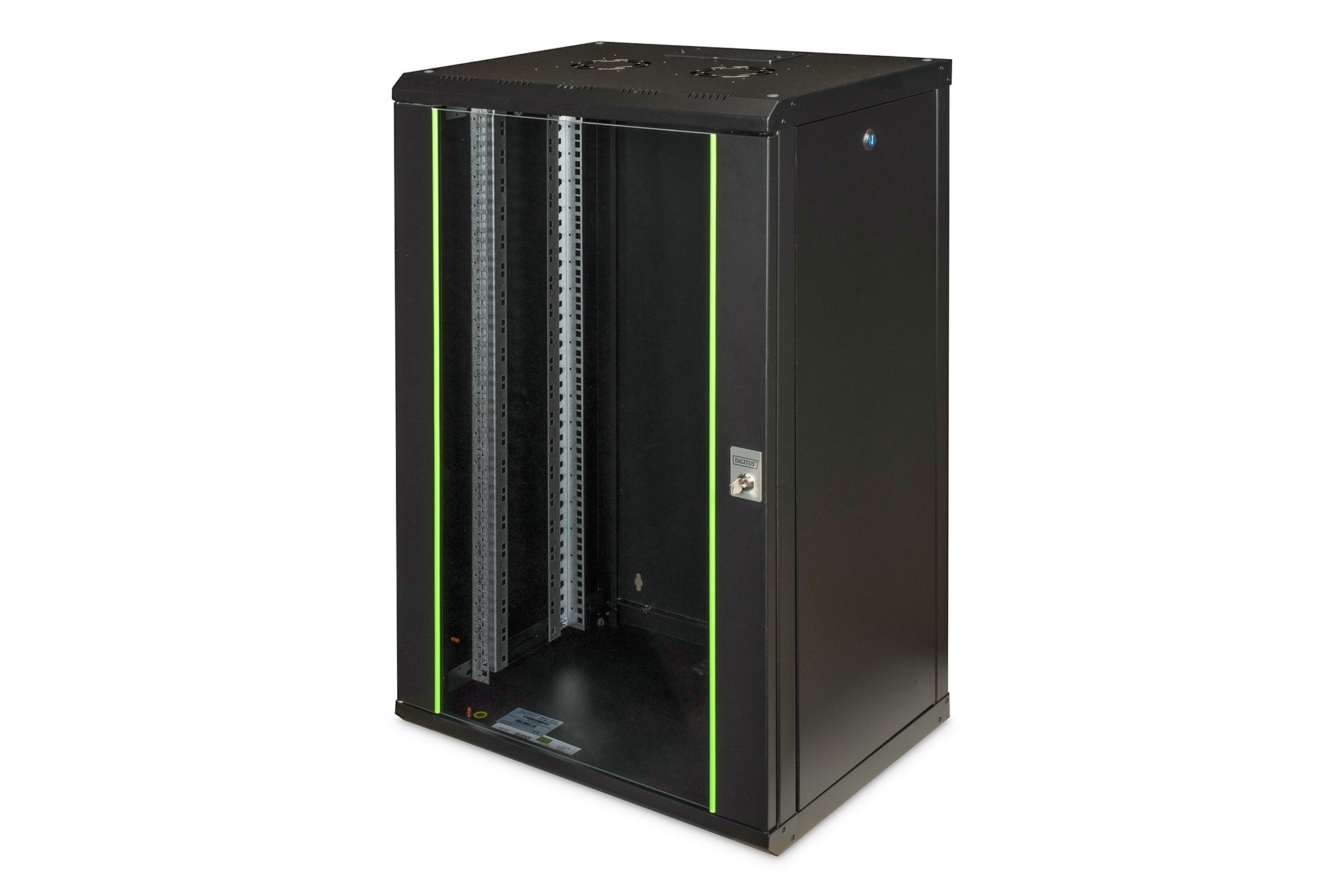 Digitus Unique – 19" Wandverteiler 20U, IP20, abschliessbar, 600 × 450 × 998 mm, schwarz