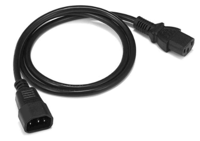 Zebra Netzkabel – IEC C14 zu IEC C13, 0,97 m, schwarz