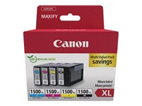 Canon Tintenpatronen-Multipack PGI-1500XL, CMYK, 4er-Pack – für Inkjetdrucker und Multifunktionsgeräte
