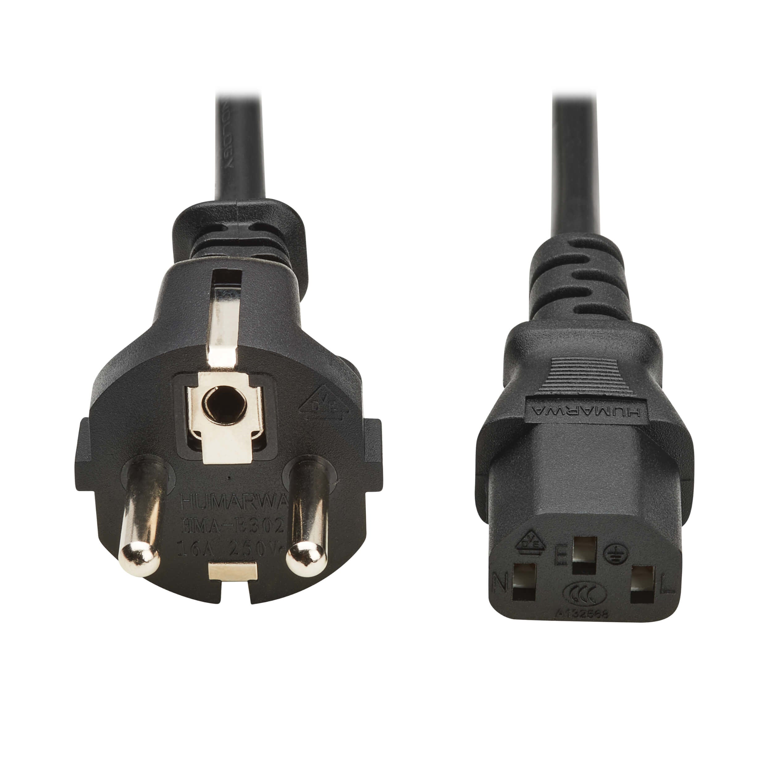 Eaton Netzkabel, IEC C13 auf Schuko (CEE 7/7), 250 V, 2 m, Schwarz