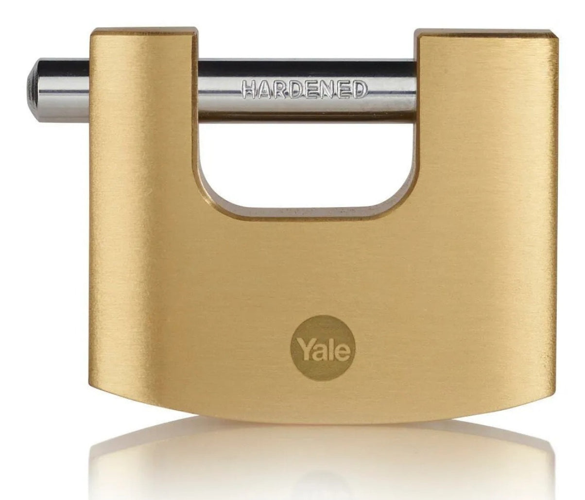 Yale Y114B Mechanisches Vorhängeschloss – Messing, Bügel 13×32 mm, Ø10 mm, Sicherheitsstufe 3, Aussen
