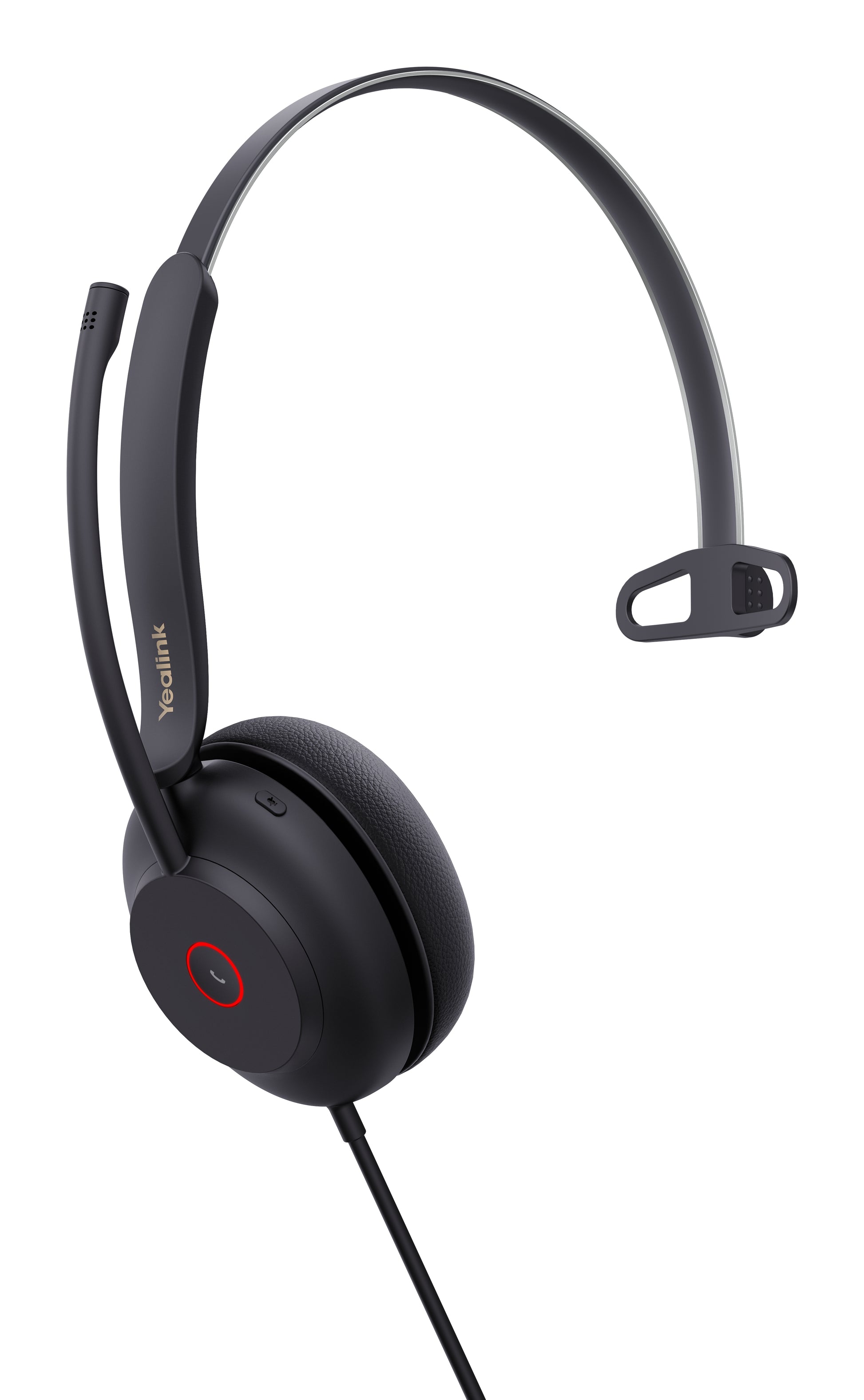 Yealink UH37 Headset – On-Ear, Mono, Kabel (USB-C/USB-A), UC-optimiert, für T41S, T42S, T46S u. a., Schwarz