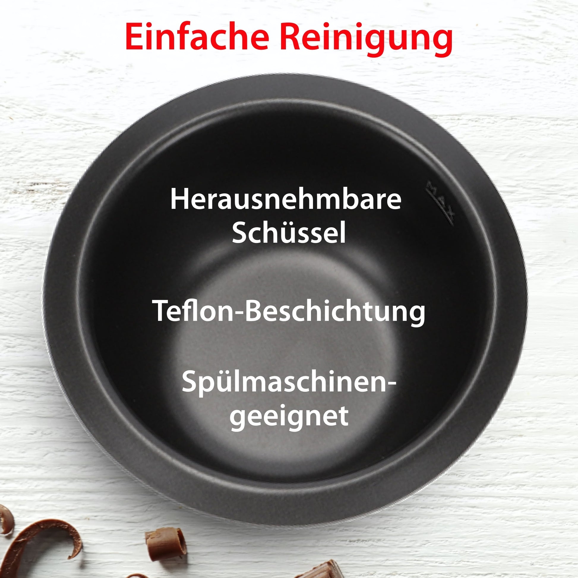 ADE Fondue-Set KG2352 – Kunststoff, 0,5 l, 6 Gabeln, netzbetrieben – schwarz/silber