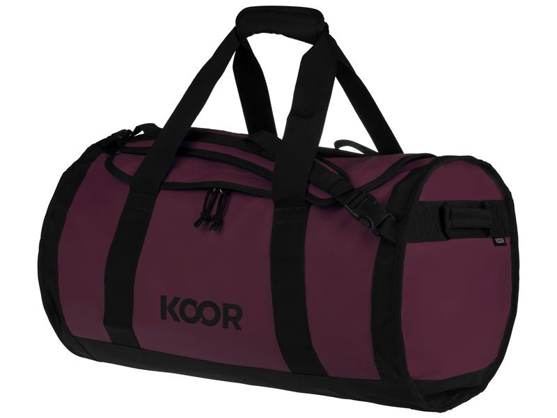 KOOR Sporttasche – 50 l, aus rPET, dunkelrot, 37 × 40,5 × 60,5 cm