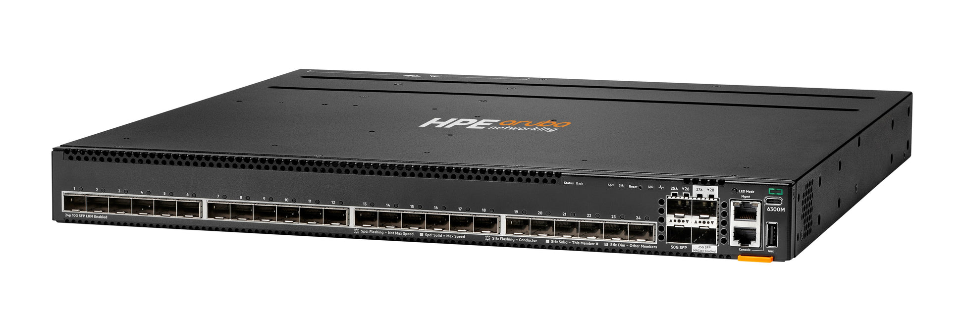 HPE Aruba Networking CX 6300M 24p SFP+ – Verwalteter L3 Switch – 24× SFP+, 2× 50G, 2× 25G, 1U, 19"