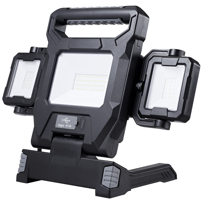 Steffen LED-Strahler 65 00137 – 43,2 × 19,1 cm, 6500 lm, 40 W, 6500 K, dimmbar, IP54, schwarz