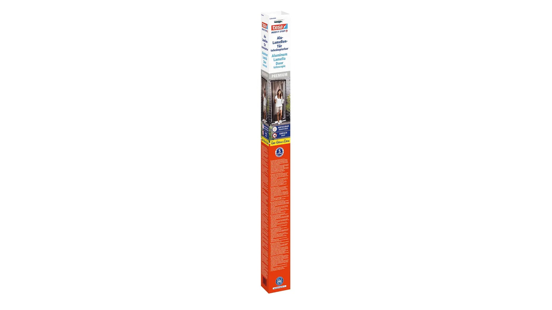 TESA Fliegengitter Tür – 95 × 220 cm – Anthrazit – Lamellen – für Türen