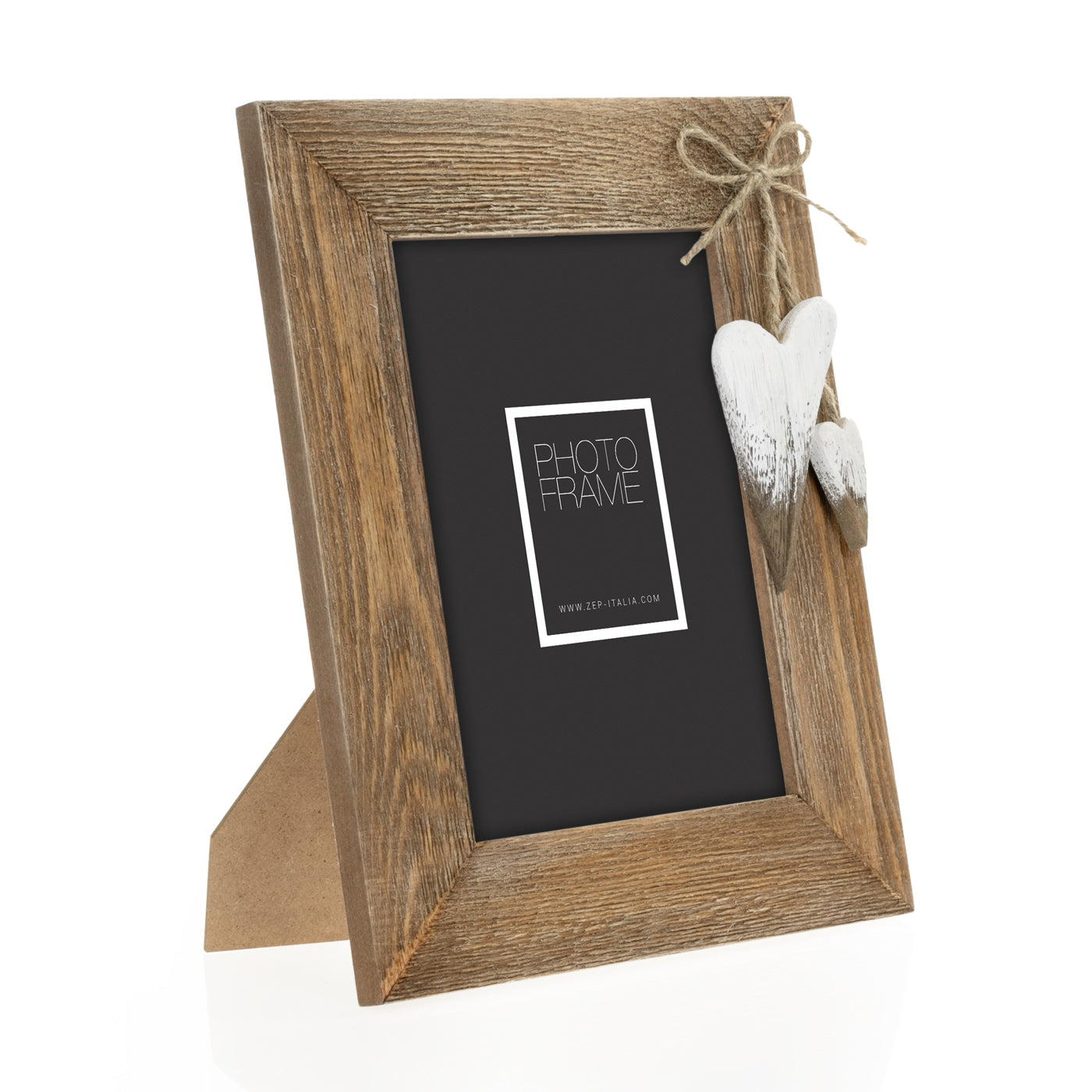 ZEP EIBERT Bilderrahmen, braun, Holz, 23 × 28 cm, mit Aufsteller und Aufhänger
