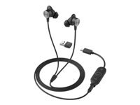 Logitech Zone Wired Earbuds UC – In-Ear Headset – Kabelgebunden – Graphit