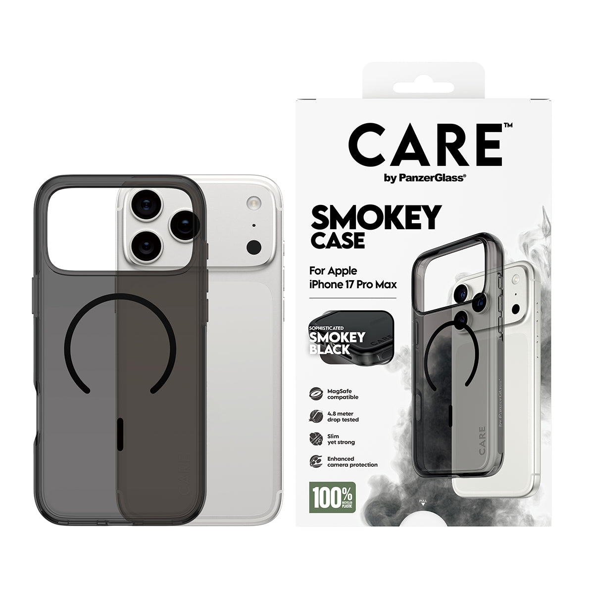 PanzerGlass Backcover – für Apple iPhone 17 Pro Max – semitransparent – MagSafe-kompatibel