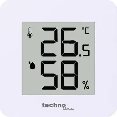 Technoline WS 9475 – Wetterstation, Funk, innen, Temperatur & Luftfeuchtigkeit – weiss