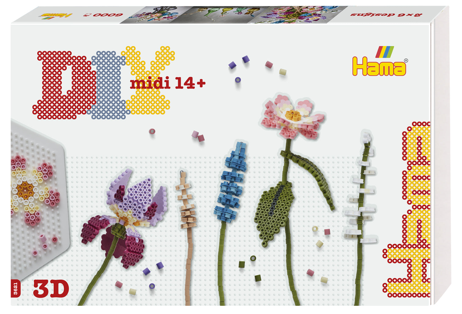 Hama Bügelperlen-Set Blumenstrauss – ab 14 Jahren – 10000 Perlen, 3 Stifteplatten – 270 × 185 × 35 mm