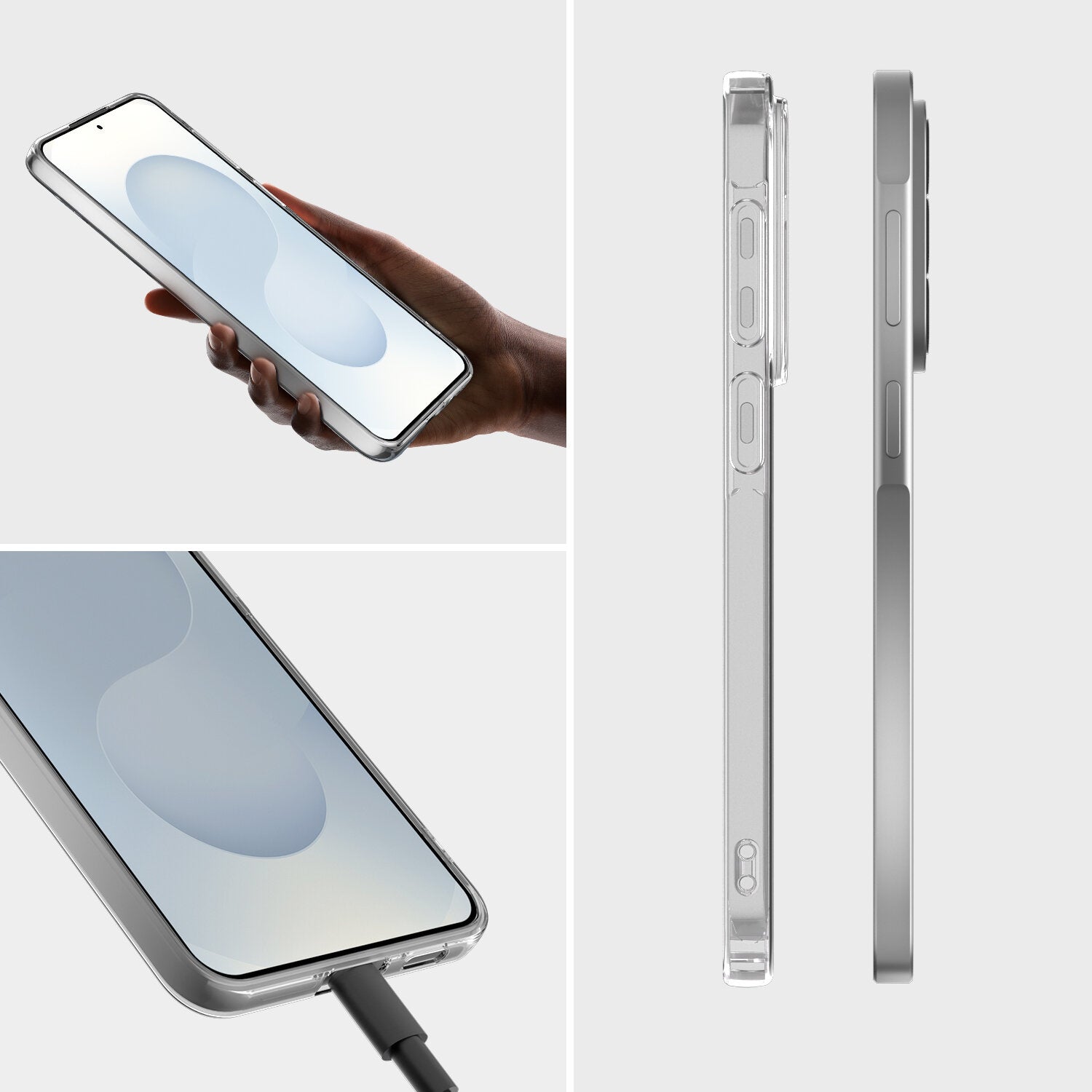 4smarts Backcover – für Samsung Galaxy A57 5G, PC+Gehärtetes Glas, Transparent, Displayschutz