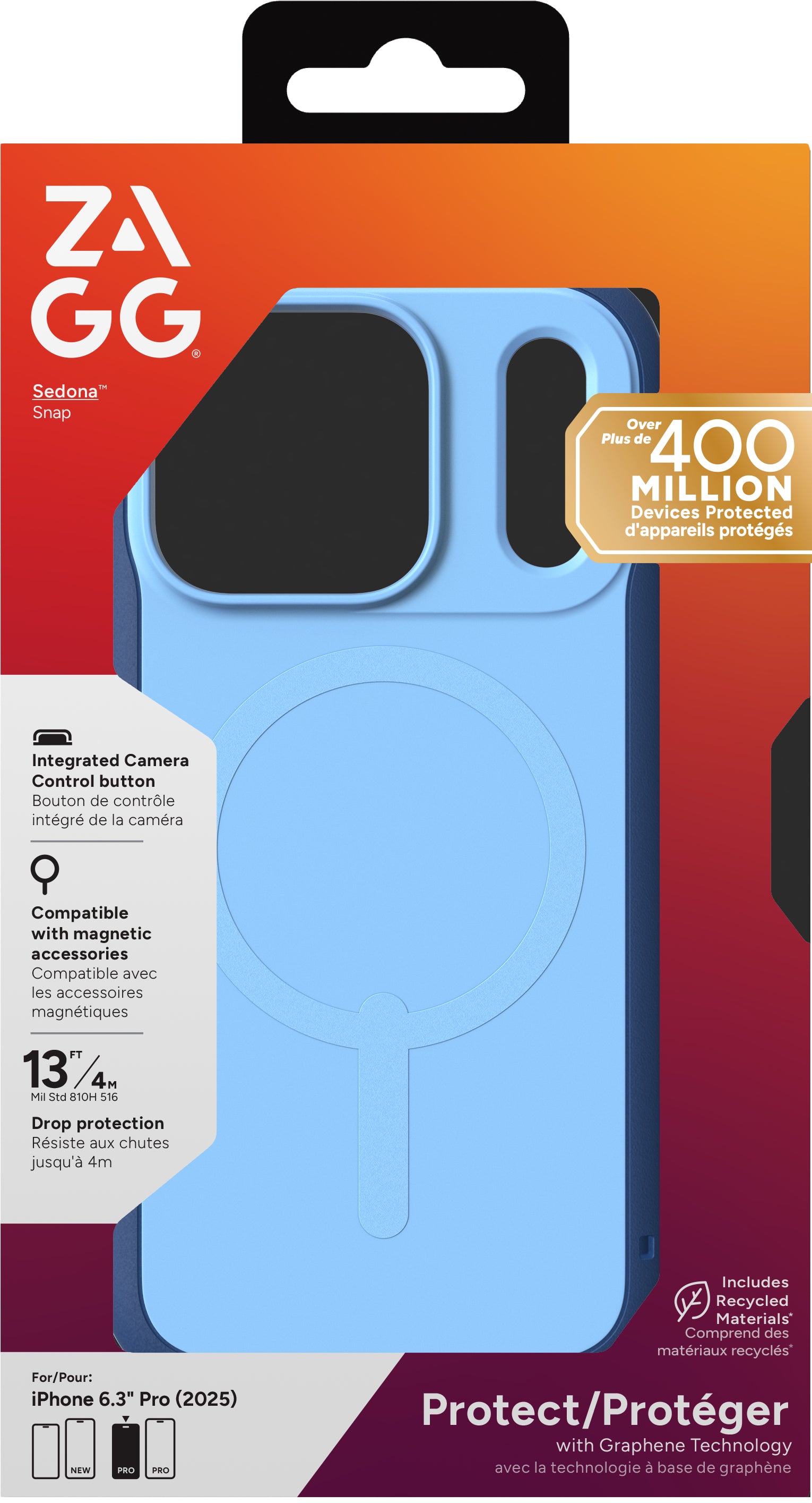 ZAGG Backcover Sedona Snap – für Apple iPhone 17 Pro – Basin Royal Ember