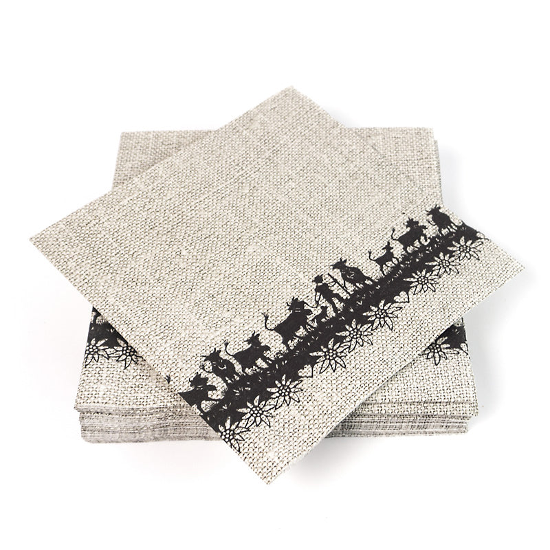 Trendform Servietten Swiss Linen, mehrfarbig – 33 × 33 cm, 3-lagig – 20 Stück