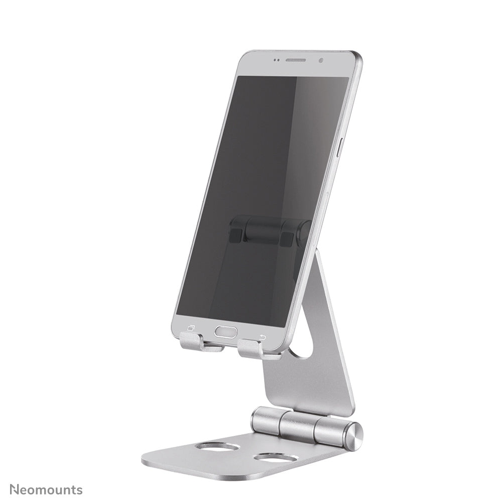 Neomounts Tischständer, faltbar, verstellbar – für Geräte bis 7" – Silber, Aluminium