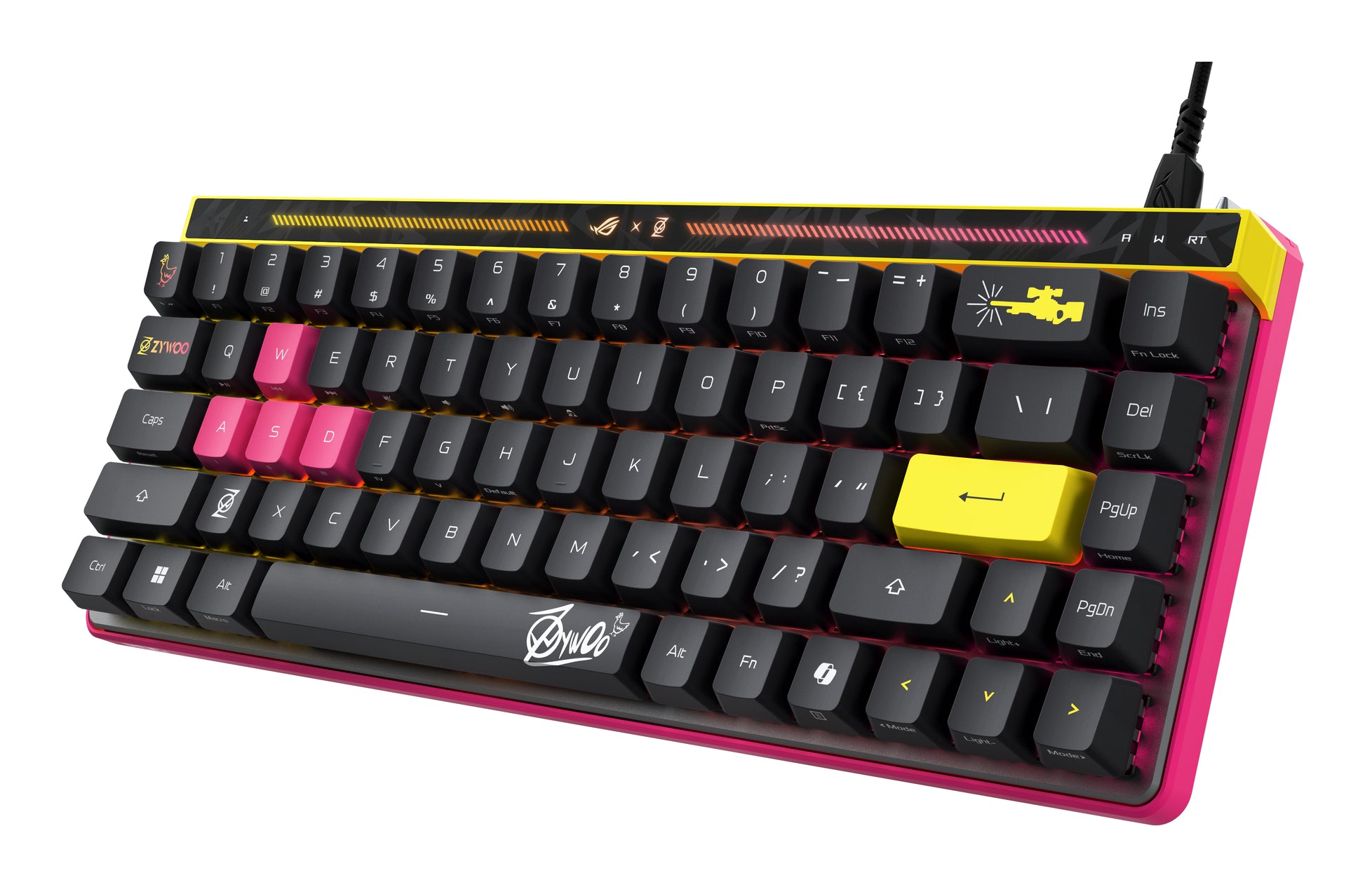 ASUS ROG Falchion Ace HFX Zywoo – Gaming-Tastatur 65% – Mechanisch, RGB – Kabelgebunden USB-C – QWERTY (US-INT)