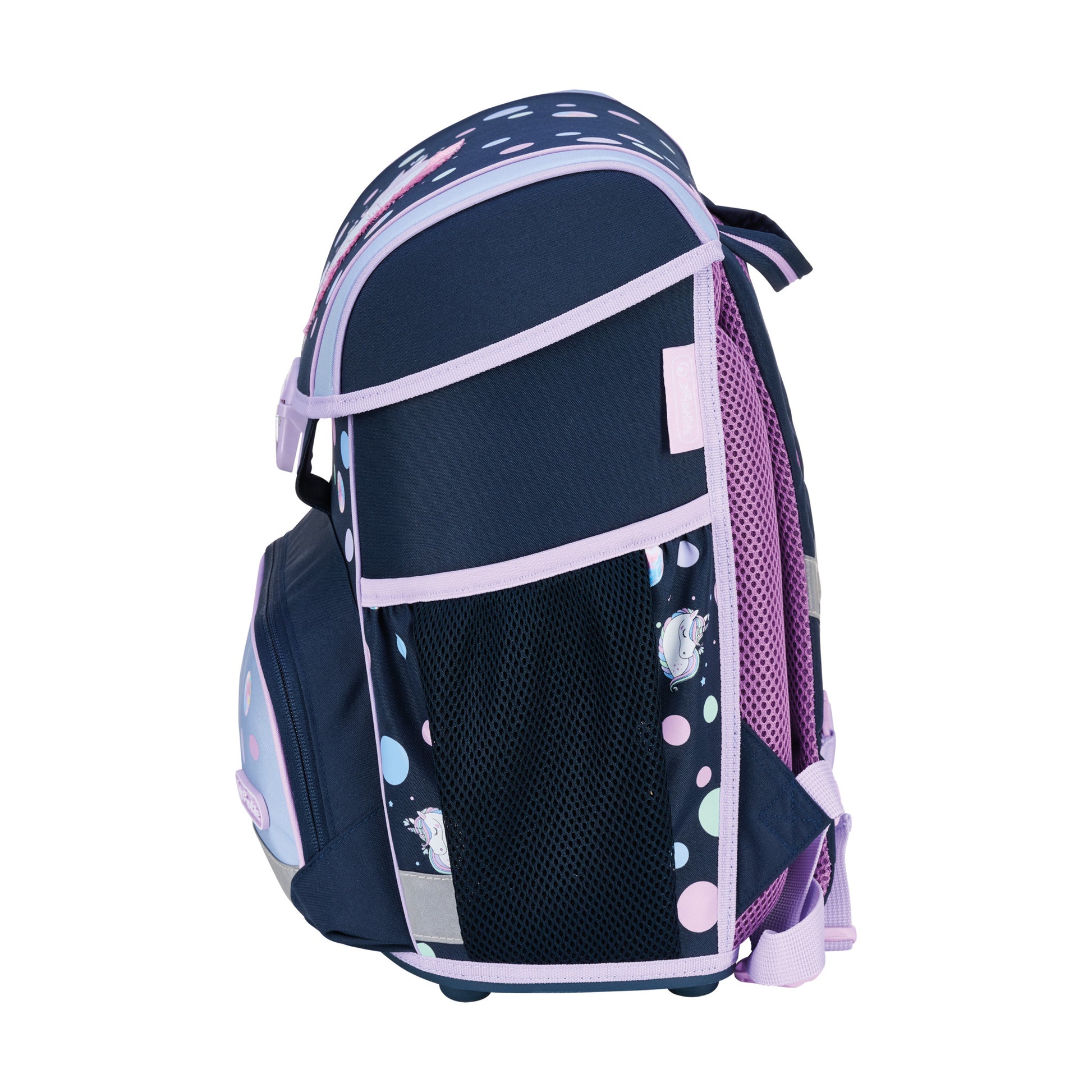Herlitz Loop Plus – Schulrucksack-Set 4-teilig, Einhorn, 17 l, 31×37×22 cm, höhenverstellbarer Brustgurt