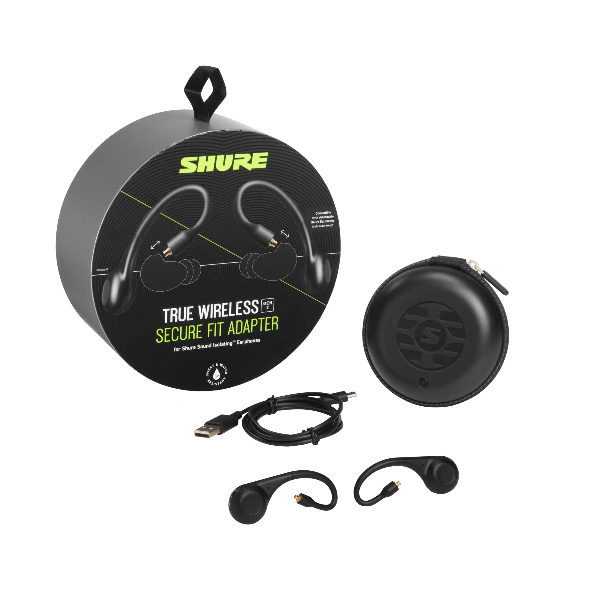 Shure True Wireless Secure Fit Adapter G2 – Headset-/Audio-Adapter für Shure Ohrhörer mit abnehmbarem Kabel