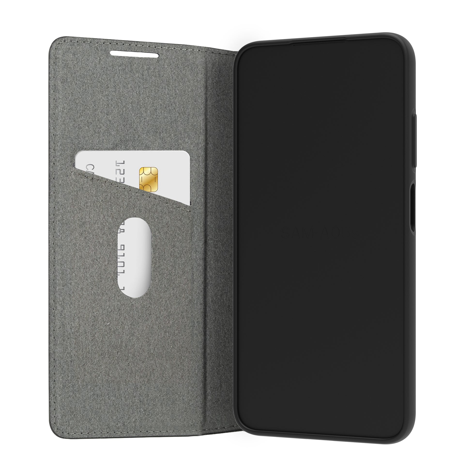 dbramante1928 Oslo Folio – für Samsung Galaxy A05s, mit Kartenfach, Recycling-Kunststoff, schwarz