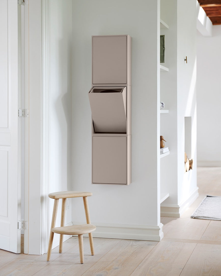 ReCollector Recyclingbox – 12 l – Recycling-Kunststoff, rechteckig – Silbergrau