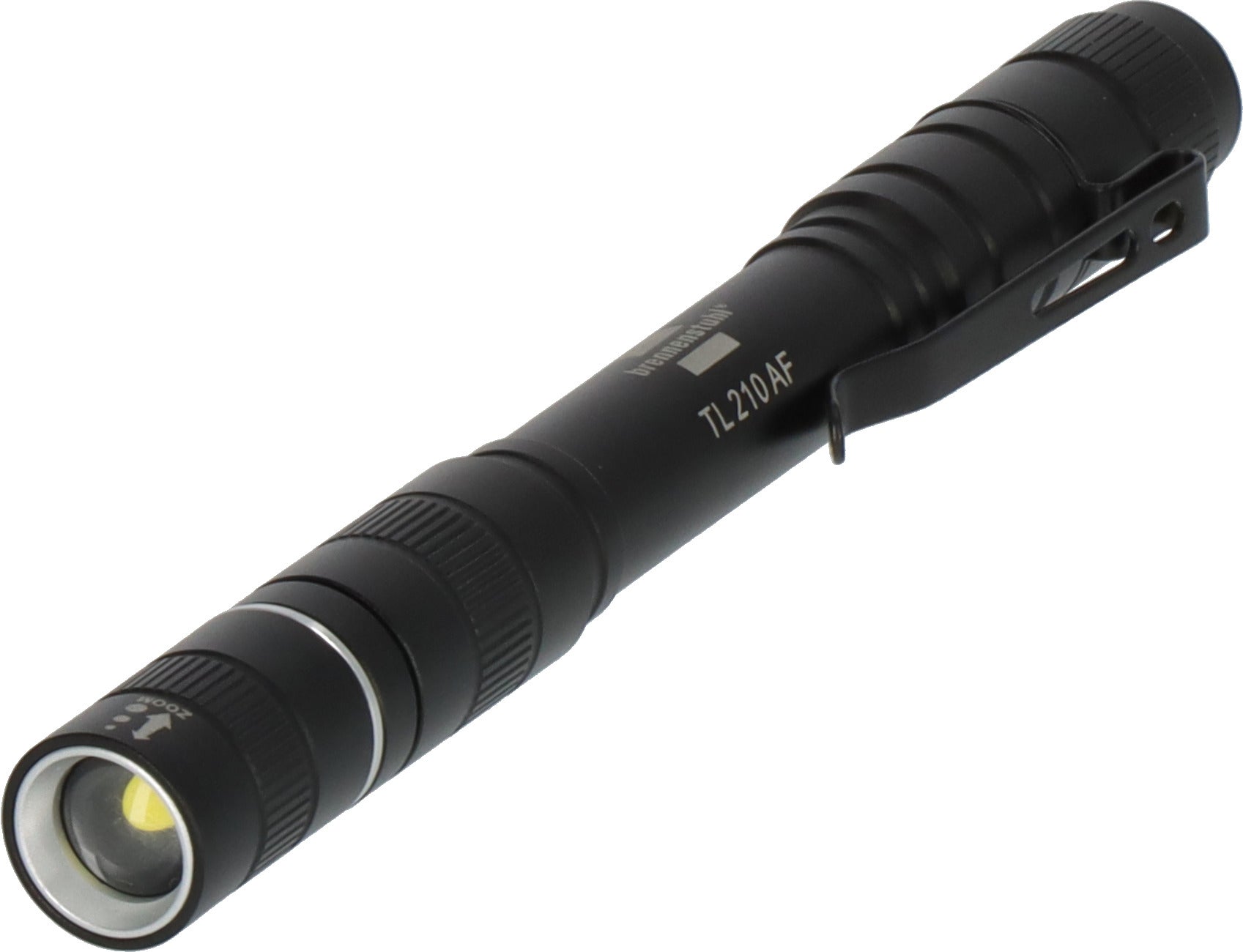 Brennenstuhl Taschenlampe TL 210AF – 200 lm, 55 m, IP44, USB, 4 Modi – Schwarz