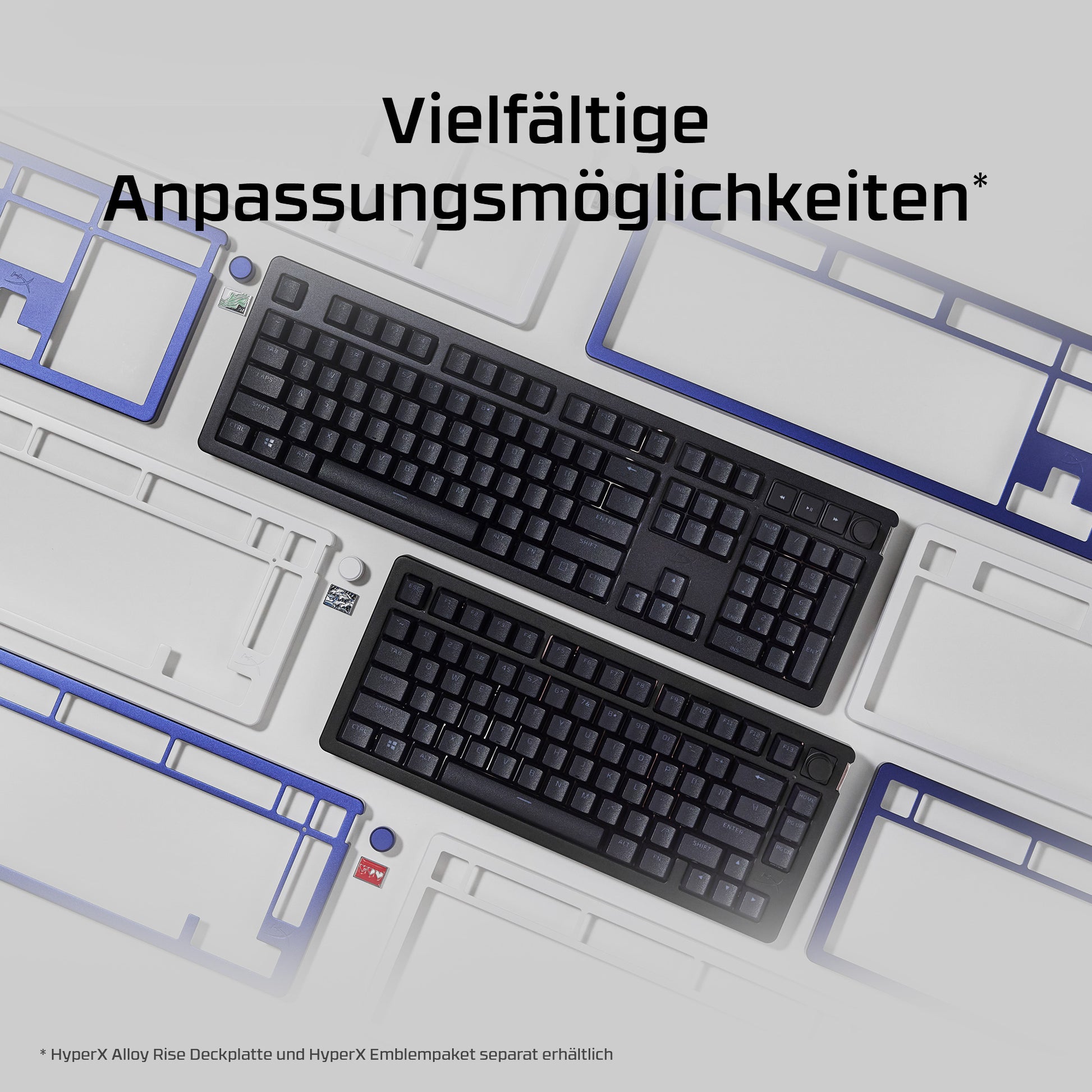 HyperX Alloy Rise 75 – Gaming-Tastatur 75% – mechanisch, RGB – USB – schwarz