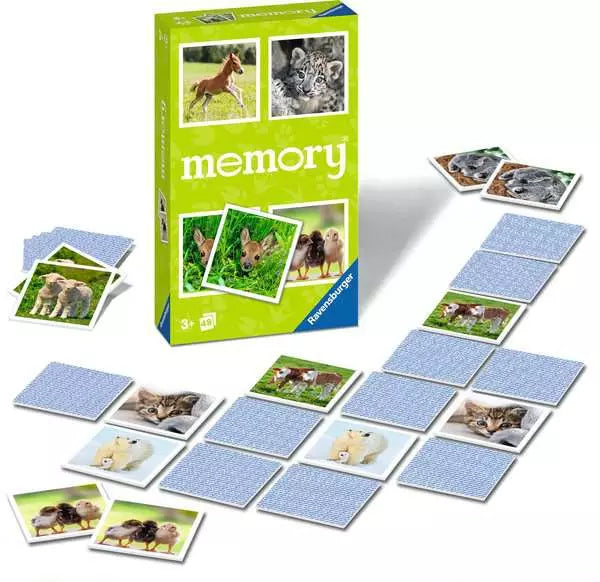Ravensburger Memory Tierbaby – 2–8 Spieler, ab 4 Jahren, d, 48 Karten, 115 × 183 × 37 mm, Karton, mehrfarbig