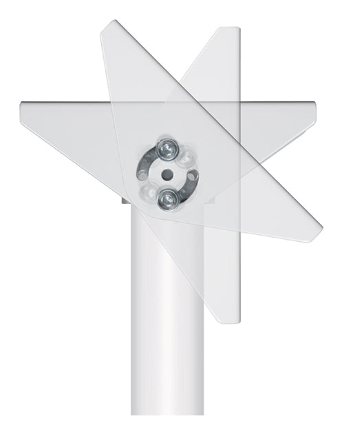 B-Tech SYSTEM 2 Heavy Duty – Beamer Deckenhalterung, Höhe bis 153,4 cm, 70 kg, schwenk-/neigbar, schwarz, chrom