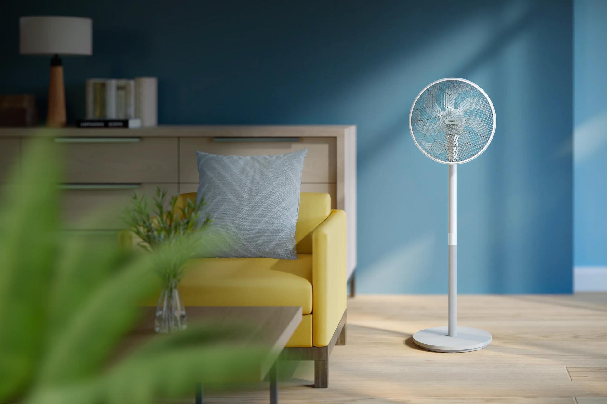 Philips Standventilator CX2550/00 – 40 cm, 3 Stufen, oszillierend, Timer, 48 W, 46 dB, Weiss