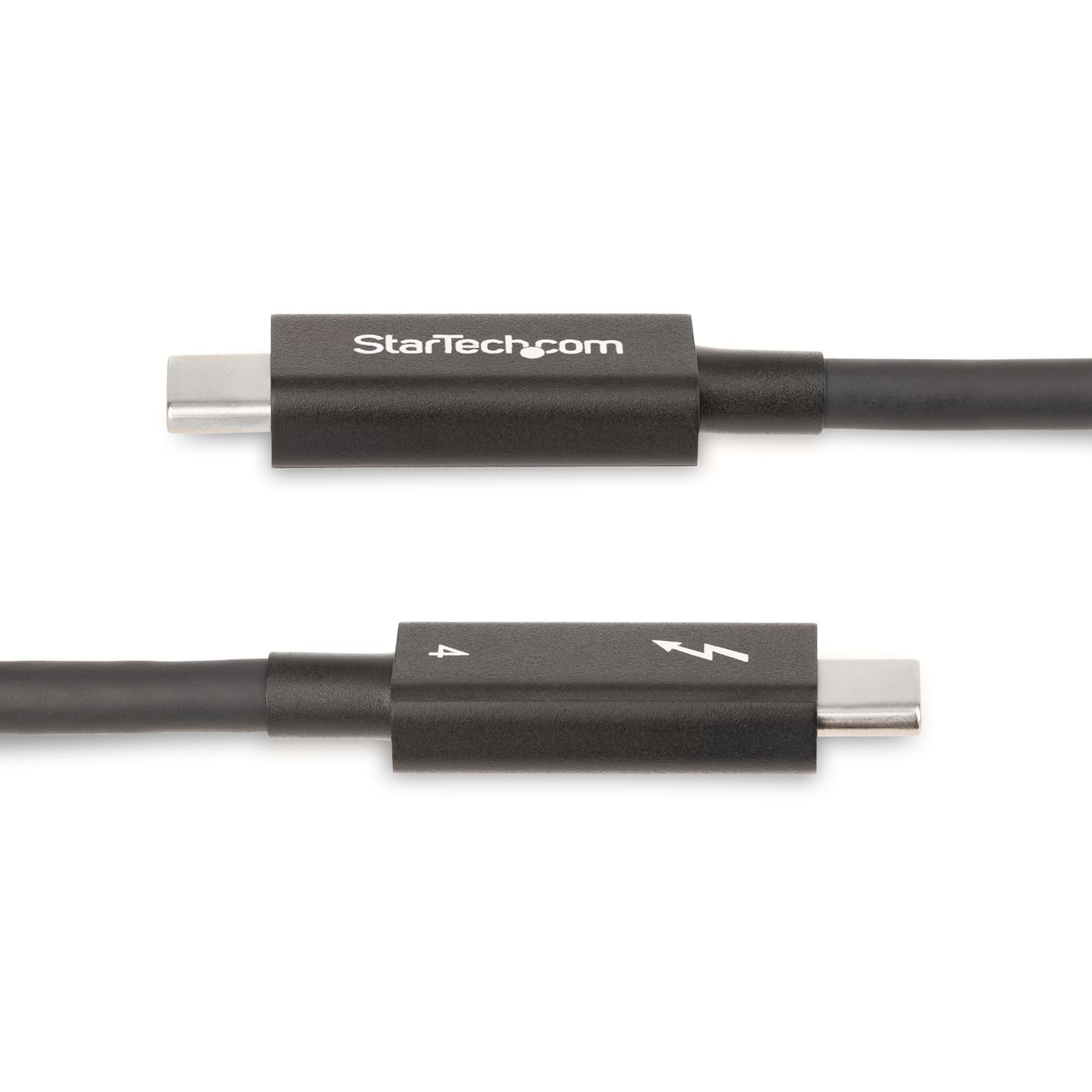 StarTech.com Thunderbolt 4 (USB-C) Kabel – 40 Gbit/s – 2 m – PD 100 W – PVC-Mantel – Schwarz