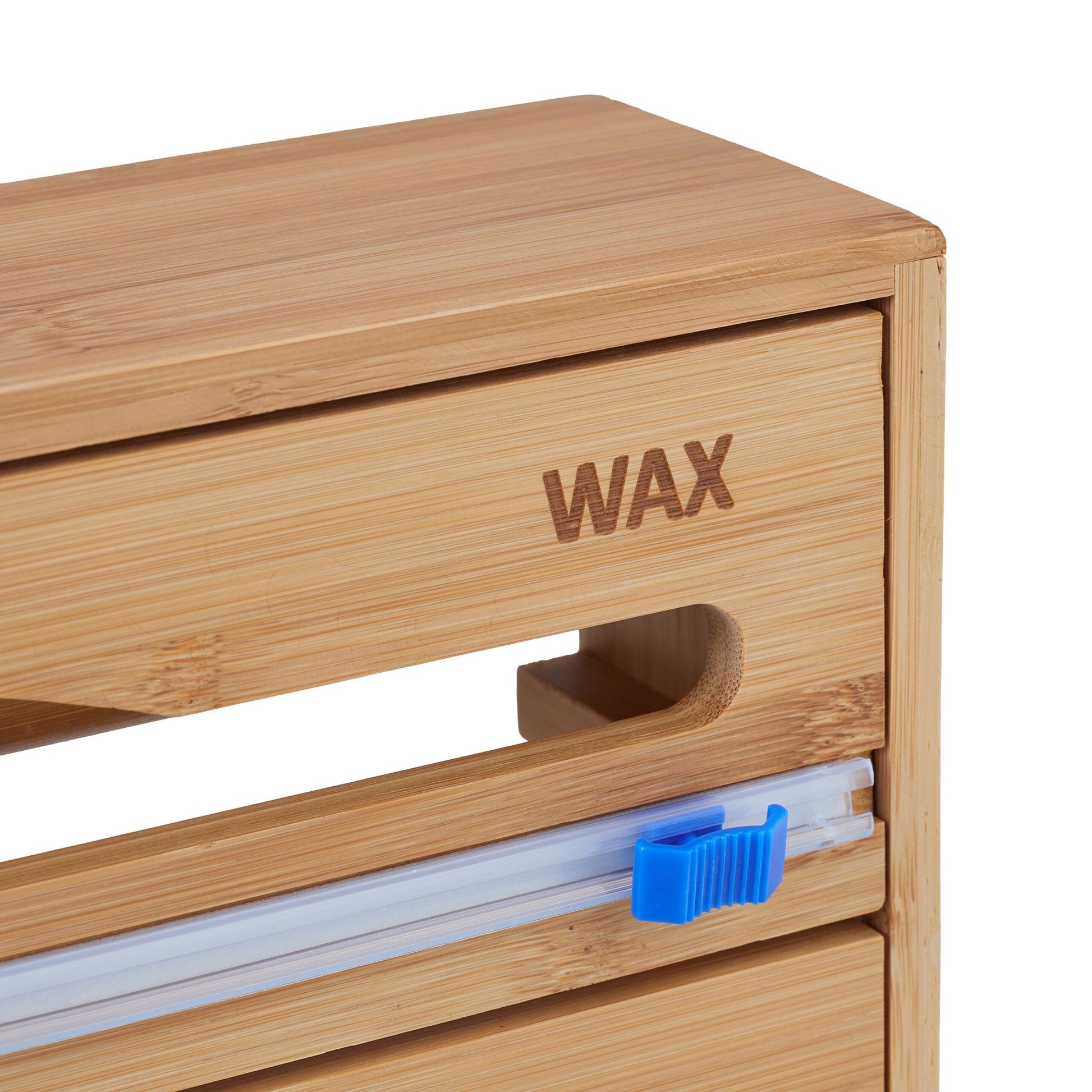 Relaxdays Küchenrollenhalter Bambus/Kunststoff, 39 × 9 × 23,5 cm, für die Wand, Holz