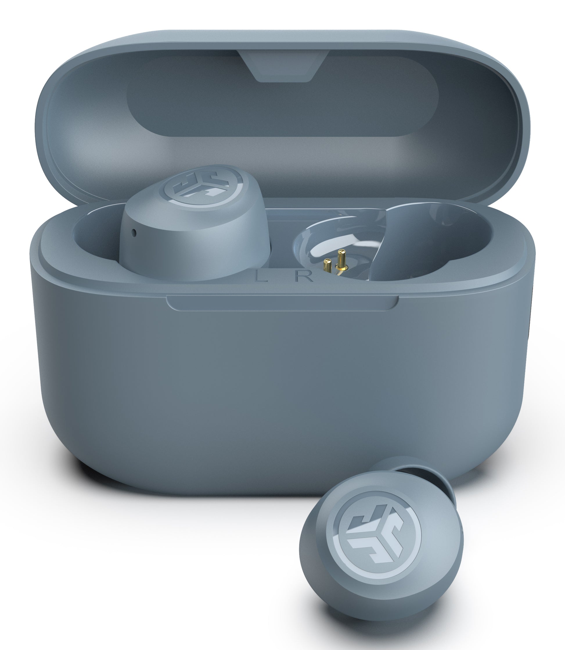 JLab GO Air POP TWS In-Ear – BT 5.1, IPX4, mit Ladecase, Grau