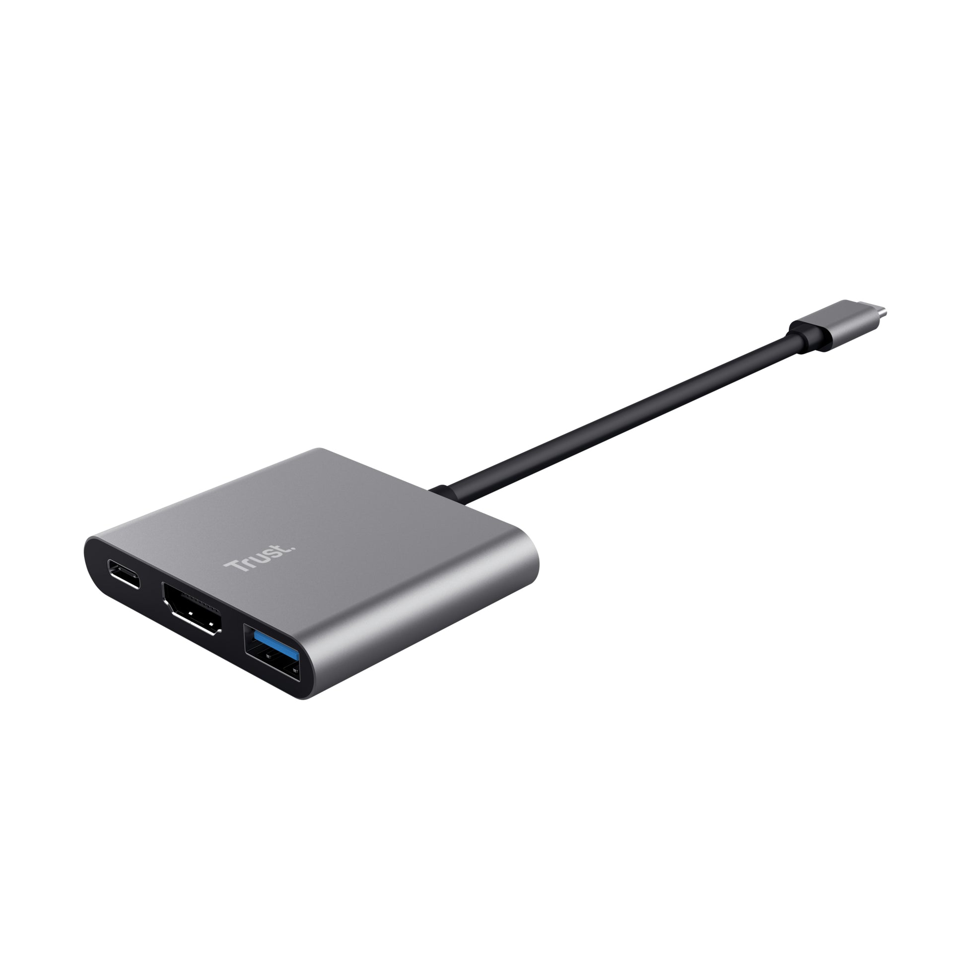 Trust Dalyx Multiport-Adapter – USB-C, 1× HDMI, 1× USB-A, 100 W PD, für Windows/Mac/Android