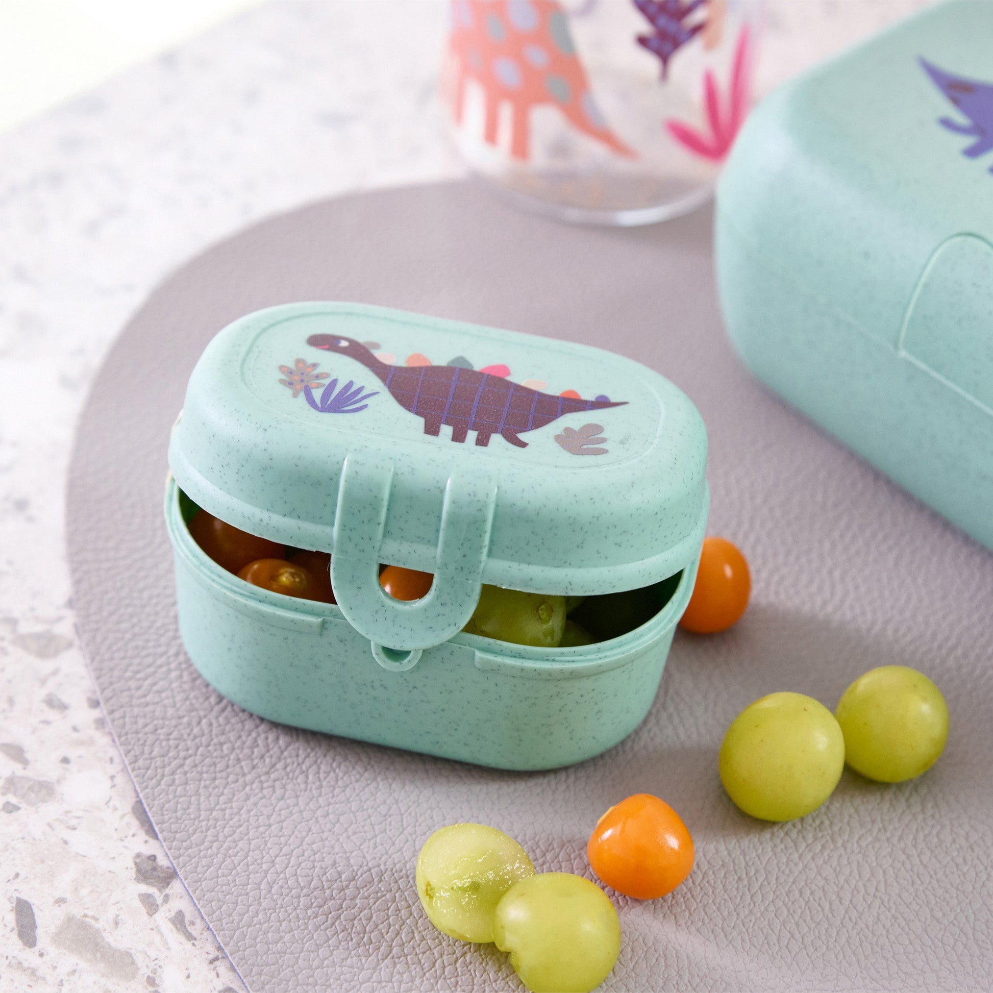 Koziol – Lunchbox 500 ml, 9,6 × 7,0 × 5,2 cm, Biozirkulärer Kunststoff, grün