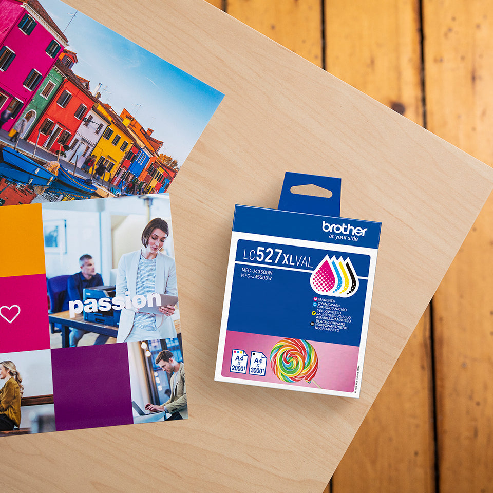 Brother Tintenpatronen-Multipack LC-527XLV, CMYK, XL – für MFC-J4350DW