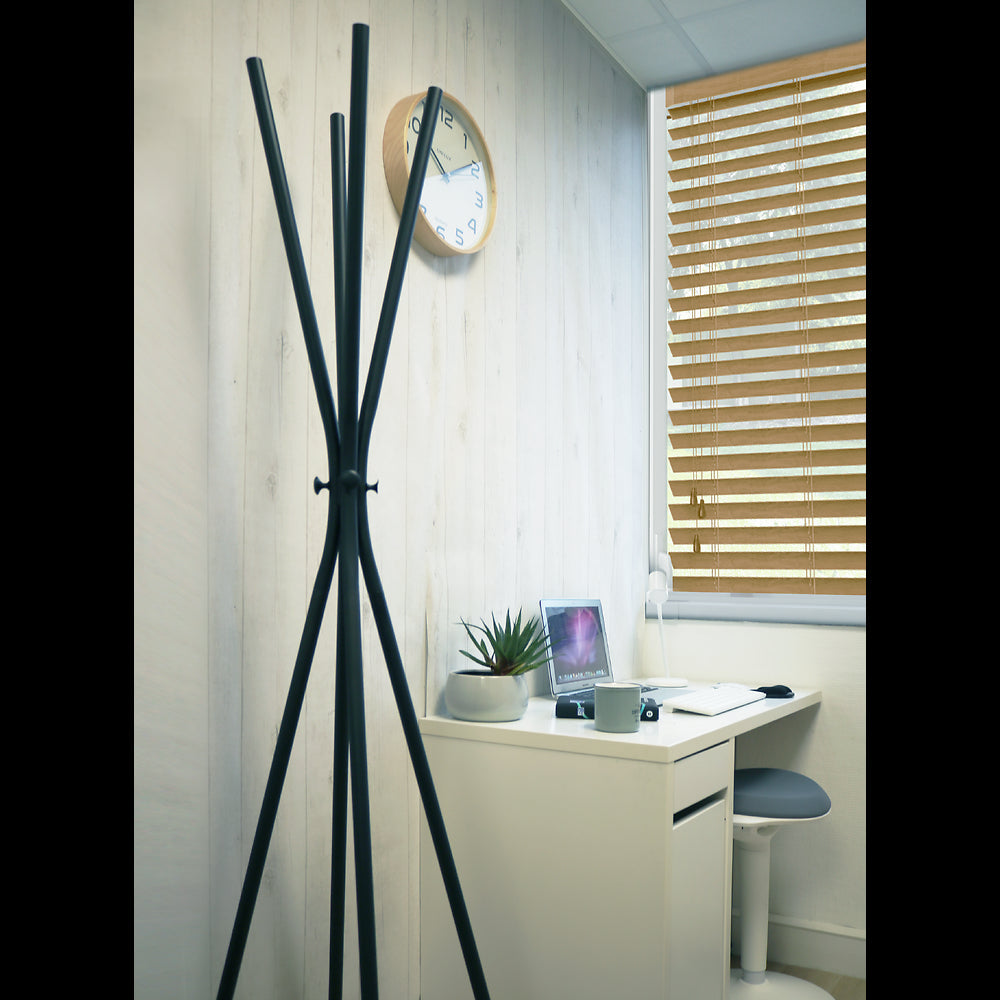 Unilux Totem Garderobenständer – Metall – Schwarz – 1'750 mm (8 Haken, 10 kg Tragkraft)