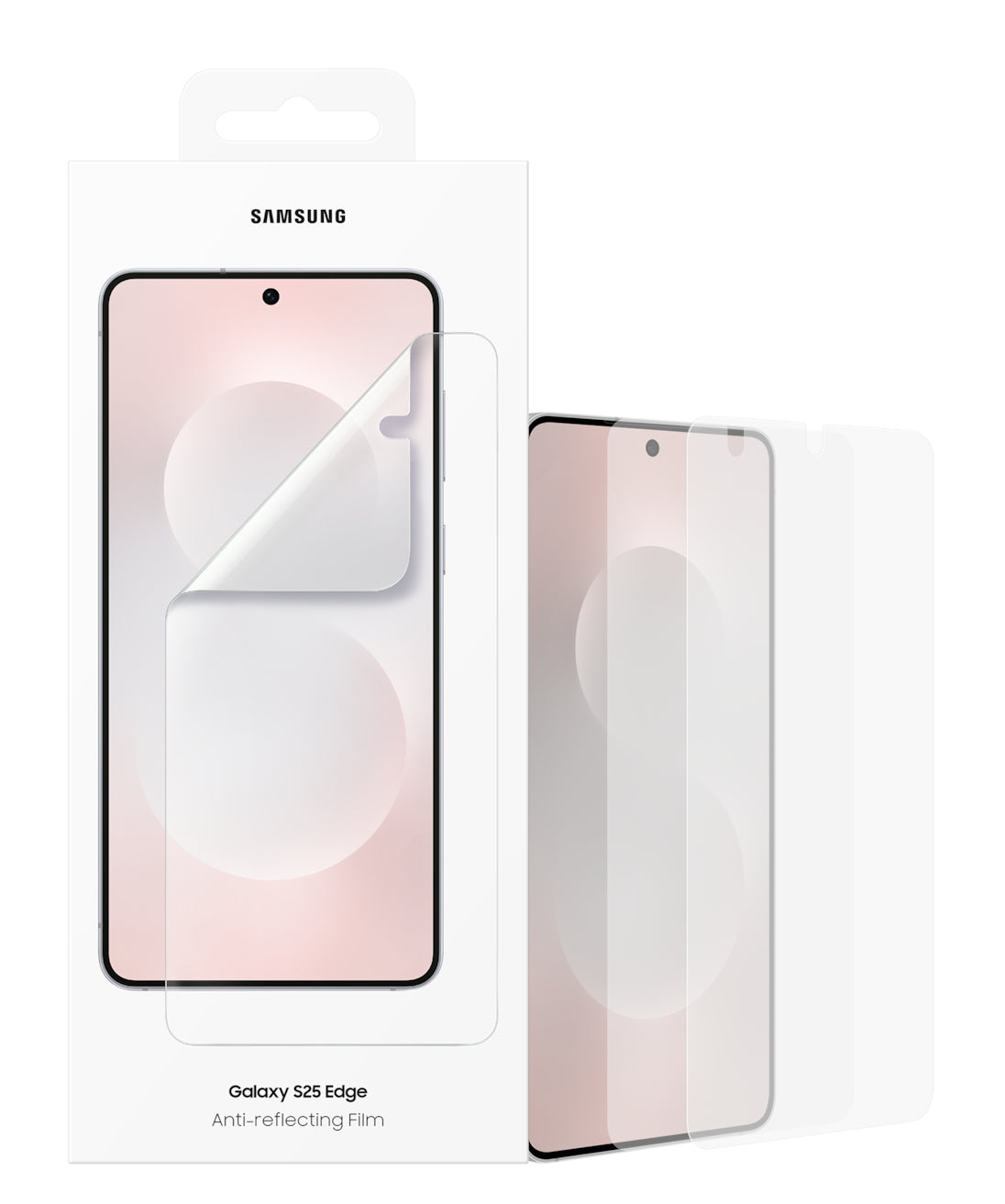 Samsung Displayschutz (Folie), Antireflex – für Galaxy S25 Edge – 2er-Pack – mit Applikator