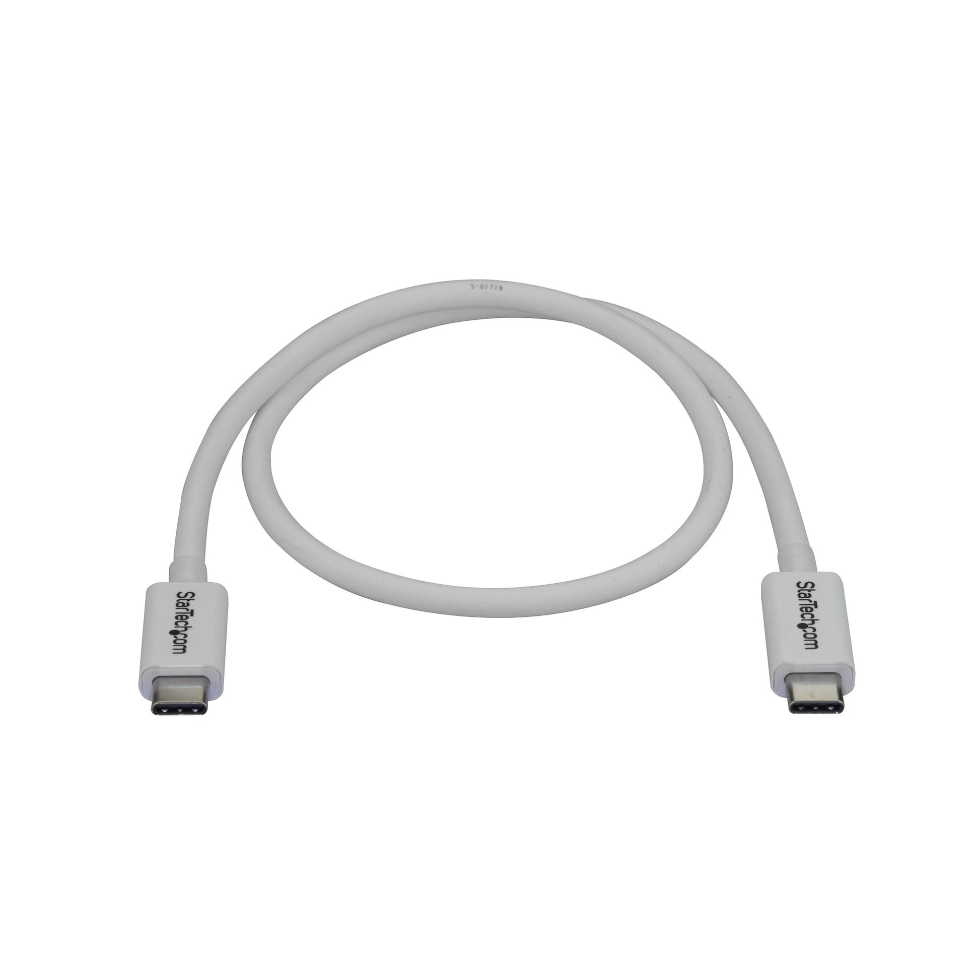 StarTech.com Thunderbolt 3 (USB-C) Kabel – 40 Gbit/s – 0,5 m – PD 100 W – PVC – Weiss