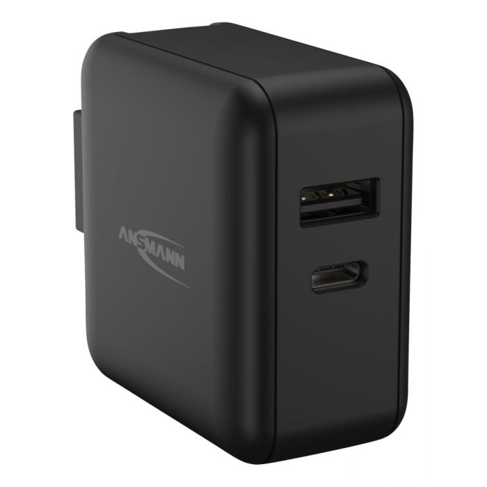 Ansmann Travel Charger TC230PD USB-Wandladegerät 30 W – USB-C×1, USB-A×1 – Schwarz