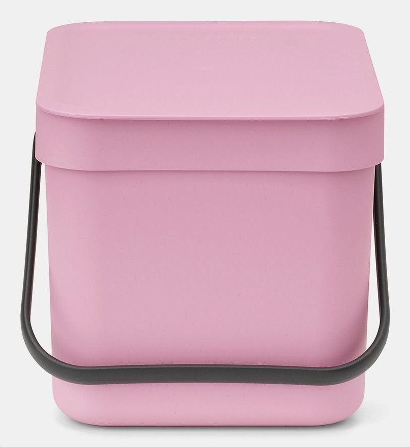 Brabantia Recyclingbox Sort & Go – 6 l – Kunststoff, rechteckig – rosa