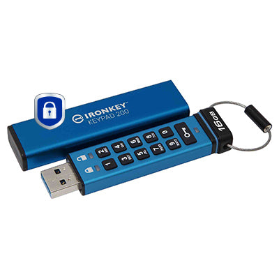 Kingston Technology Kingston IronKey Keypad 200 USB-Stick – 16 GB, AES-256, FIPS 140-3 Level 3 (ausstehend)