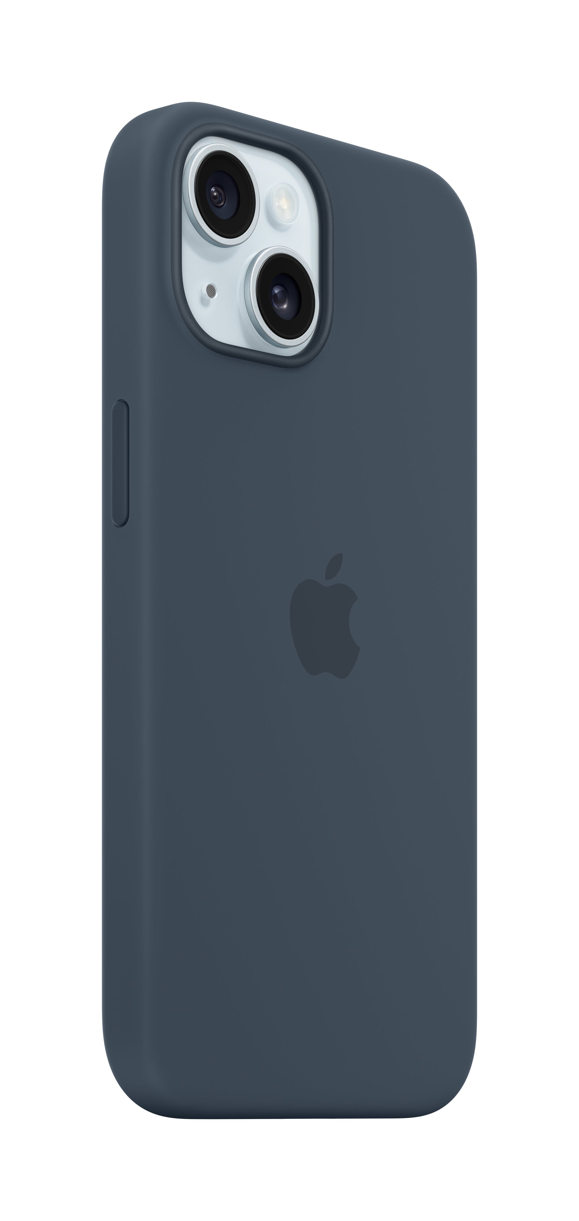 Apple Backcover – für Apple iPhone 15, MagSafe, Mikrofaser+Silikon, Sturmblau