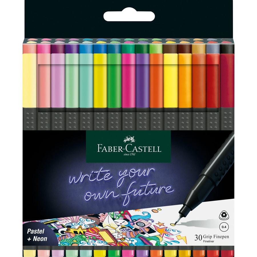 Faber-Castell Fineliner – 15 Stk., 0,4 mm, sortiert