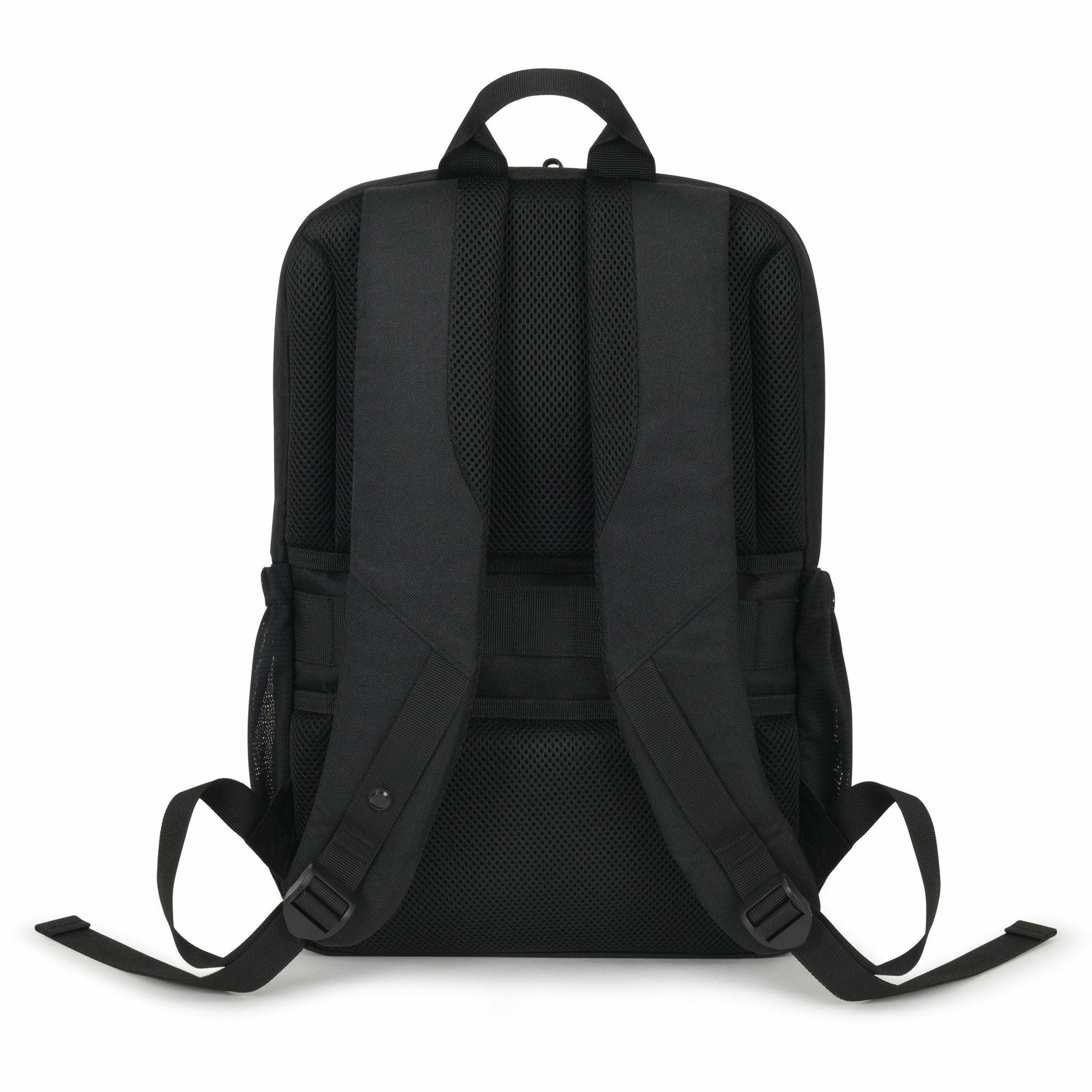 DICOTA Eco SCALE Notebook-Rucksack bis 17,3" – 100% recycelter PET, Trolley-Haltegurt – Schwarz