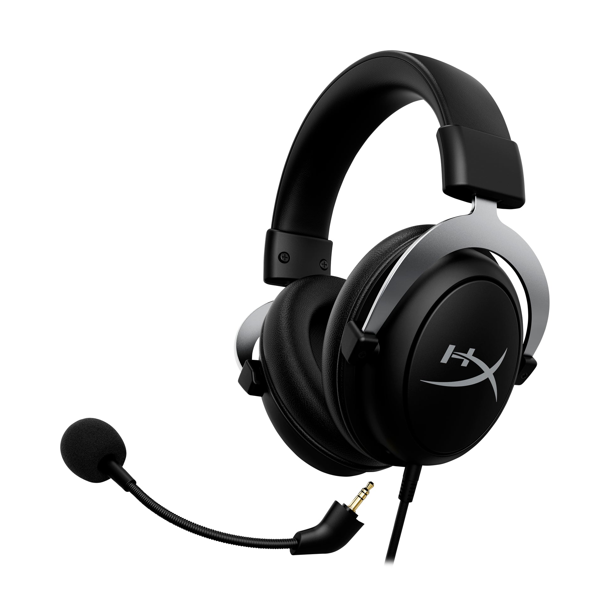 HyperX CloudX Silver Gaming-Headset – Over-Ear, Stereo, Kabelgebunden, 3,5 mm Klinke, Schwarz/Silber