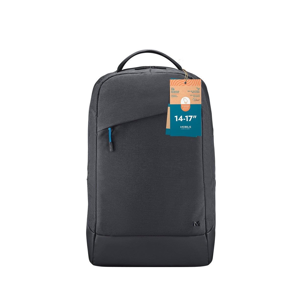 Mobilis Trendy – Notebook-Rucksack – für 14–17"-Notebook, rPET (35% recycelt), schwarz