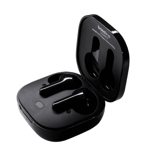 Boompods Bassline Compact TWS In-Ear – mit Ladecase, Schwarz, BT 5.0