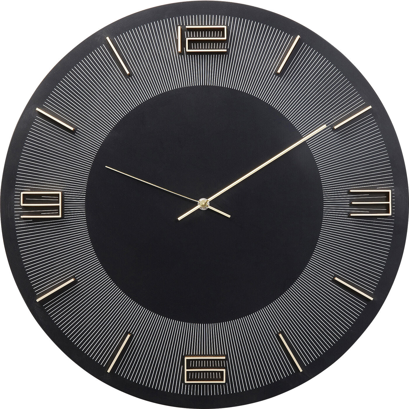 KARE Design Wanduhr Leonardo – Ø 49 cm, schwarz, Kunststoff